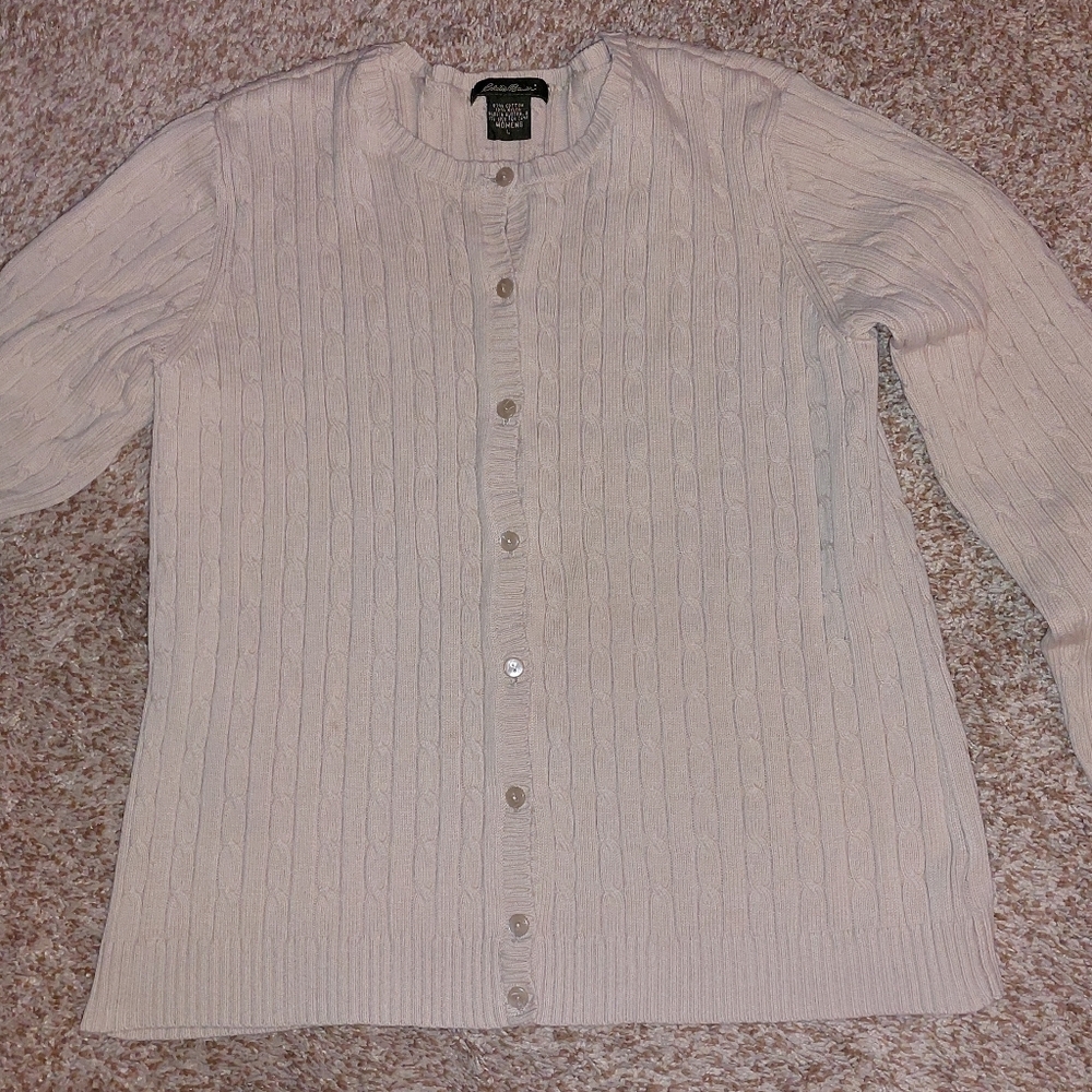Eddie Bauer Women's Button Up Sweater Size Large